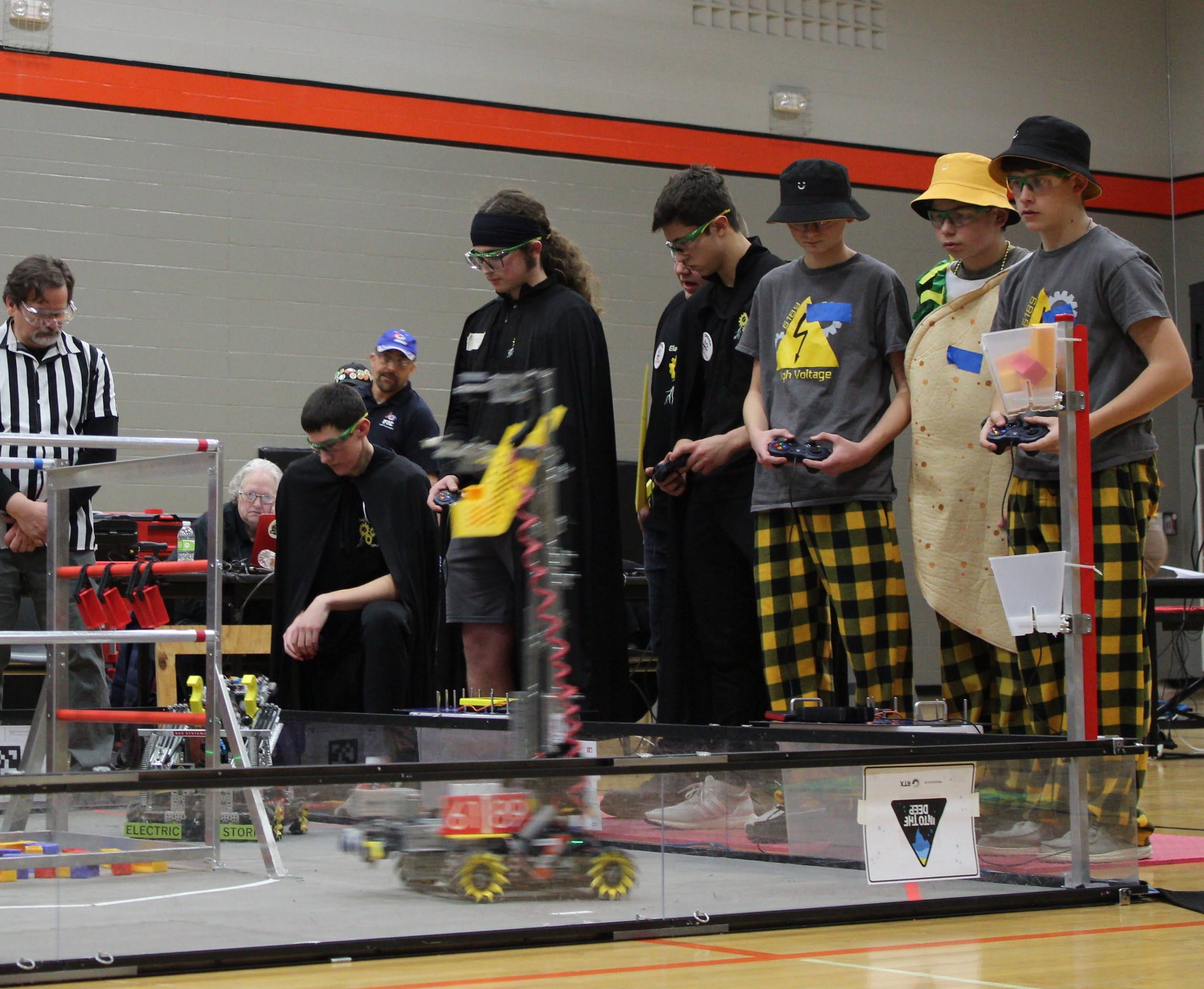 A robot on the competition field